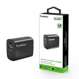 18W PD & 2.4A USB Wall Adapter (12/48) Black