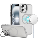 Iphone 16  - Magnetic Case with Camera Stand - White