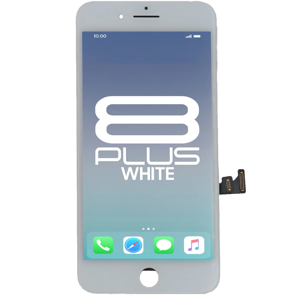 Brilliance Compatible for iPhone 8 Plus Incell LCD with Touch and Back Plate White