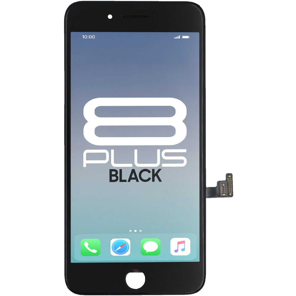 Brilliance Compatible for iPhone 8 Plus Incell LCD with Touch and Back Plate Black