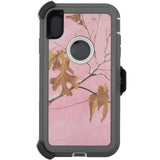 iPhone XS Max Camo Series Case with Circle Hole Pink and White (Sale)