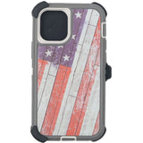 iPhone 12 Mini Camo Series Case Wooden American Flag