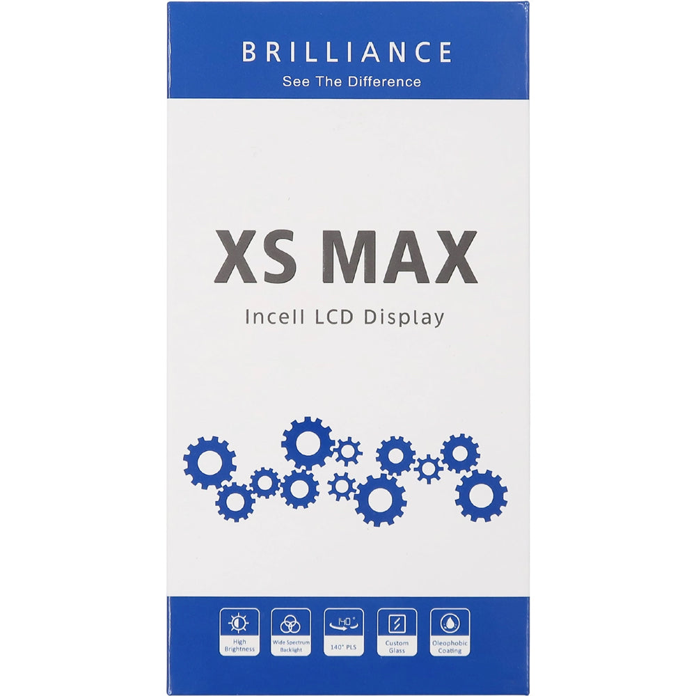 Brilliance Compatible for iPhone XS Max Incell LCD with Touch and Back Plate Black