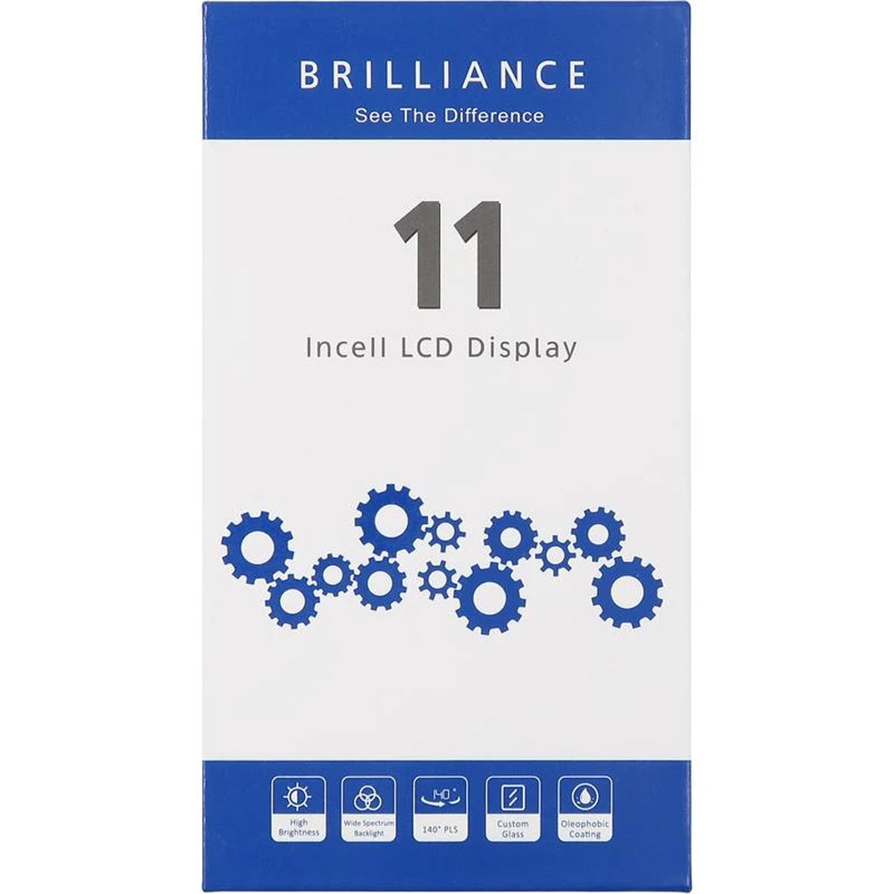 Brilliance Compatible for iPhone 11 Incell LCD with Touch and Back Plate Black
