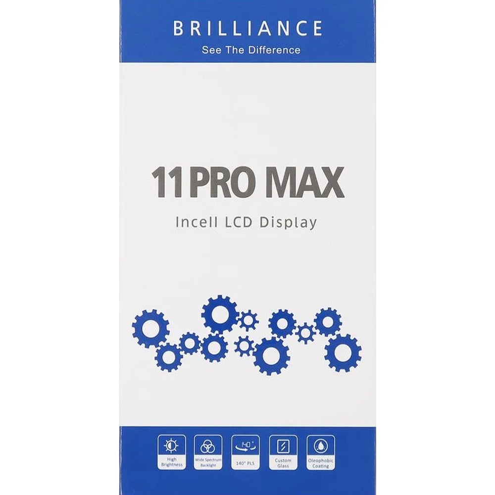 Brilliance Compatible for iPhone 11 Pro Max Incell LCD with Touch and Back Plate Black