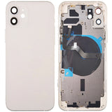 iPhone 12 Back Housing With Small Parts White (No Logo)