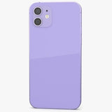 iPhone 12 Back Housing With Small Parts Purple (No Logo)