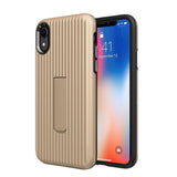 iPhone XR Cabin Carbon Style Stand Case [Gold]