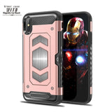 iPhone XR Card Metal Magnetic Case [Rose Gold]