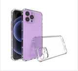 iPhone 11 Shatterproof Transparent Cross Stripes Design Thick TPU Case Clear