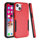 iPhone 11 Tough Strong Dual Layer Flat Hybrid Case Red (Sale)