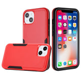 iPhone 11 Tough Strong Dual Layer Flat Hybrid Case Red (Sale)