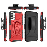 iPhone 14 PRO MAX V 3in1 Combo Kickstand Holster Case Red