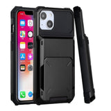 iPhone XR Business Multiple Card Holder (Upto 5 Cards) Shockproof Hybrid Case Black