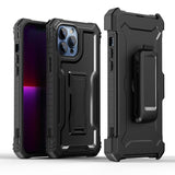 iPhone XR Tough 3in1 Holster Combo with Vertical Kickstand Case Black