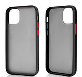 Slim Matte Hybrid Bumper Case for iPhone 12 Pro Max 6.7 inch (Black)