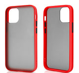 Slim Matte Hybrid Bumper Case for iPhone 12 Pro Max 6.7 inch (Red)