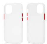 Slim Matte Hybrid Bumper Case for iPhone 12 Pro Max 6.7 inch (White)