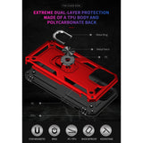 Ring Stand Grip Case for Apple iPhone 13 Pro Max (6.7) (Red)