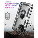 Ring Stand Grip Case for Apple iPhone 13 Pro Max (6.7) (Silver)