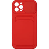 iPhone 12 PRO Push window card case Red