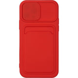 iPhone 12 PRO Push window card case Red