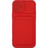 iPhone 12 Push window card case Red