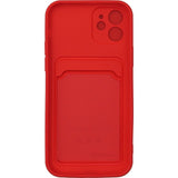 iPhone 12 Push window card case Red