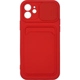 iPhone 12 Push window card case Red