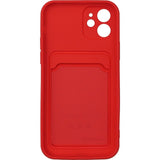 iPhone 12 Push window card case Red