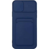 iPhone 11 PRO MAX Push window card case Navy Blue