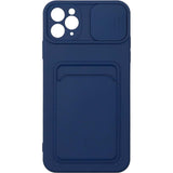 iPhone 11 PRO MAX Push window card case Navy Blue