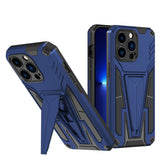 Military Grade Armor Protection Shockproof Hard Kickstand Case for Apple iPhone 13 [6.1] (Navy Blue)