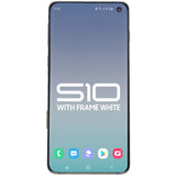 Samsung S10 LCD with Touch + Frame White Service Pack
