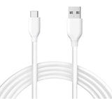 2.4A Fast Charging Cable (USB To Type C ) 10FT (White)