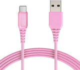 2.4A Fast Charging Cable (Type C To USB) 10FT (Pink)