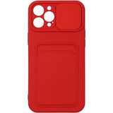 iPhone 12 PRO MAX Push window card case Red