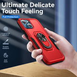 Armor Ring Stand Grip Hybrid Trailblazer Case for Apple iPhone 13 [6.1] (Red)