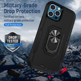 Armor Ring Stand Grip Hybrid Trailblazer Case for Apple iPhone 13 Pro Max (Black)