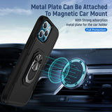 Armor Ring Stand Grip Hybrid Trailblazer Case for Apple iPhone 13 Pro Max (Black)