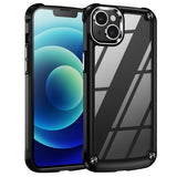 Clear Armor Plate Slim Edge Bumper  Case for Apple iPhone 14 [6.1] (Black)