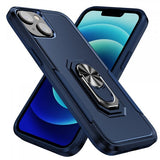 Armor Ring Stand Grip Hybrid Trailblazer Case for Apple iPhone 14 [6.1] (Navy Blue)