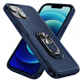 Armor Ring Stand Grip Hybrid Trailblazer Case for Apple iPhone 14 Plus [6.7] (Navy Blue)