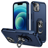 Armor Ring Stand Grip Hybrid Trailblazer Case for Apple iPhone 14 [6.1] (Navy Blue)