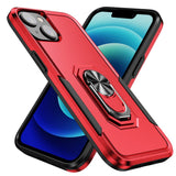 Armor Ring Stand Grip Hybrid Trailblazer Case for Apple iPhone 14 [6.1] (Red)