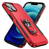 Armor Ring Stand Grip Hybrid Trailblazer Case for Apple iPhone 14 Plus [6.7] (Red)