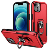 Armor Ring Stand Grip Hybrid Trailblazer Case for Apple iPhone 14 [6.1] (Red)