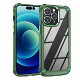 Clear Armor Plate Slim Edge Bumper  Case for Apple iPhone 14 Pro Max [6.7] (Green)