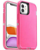 iPhone 11 Heavy Duty Hot Pink+White